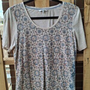 Sandwich Women's Bohemian Geometric Patterned T-Shirt - Size XL - Unique Design